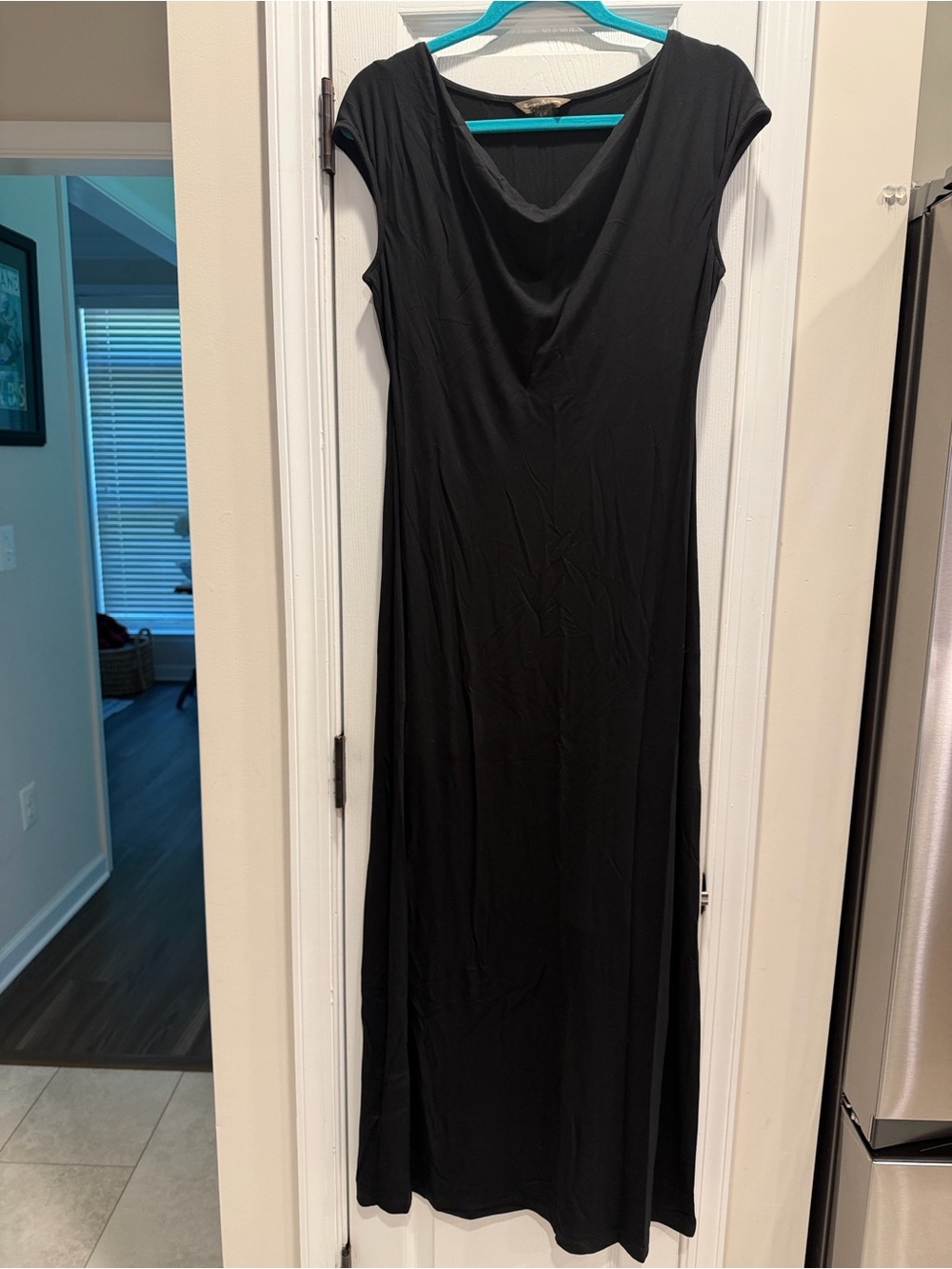 Tommy Bahama Black Sleeveless Maxi Dress with Cowl Neck